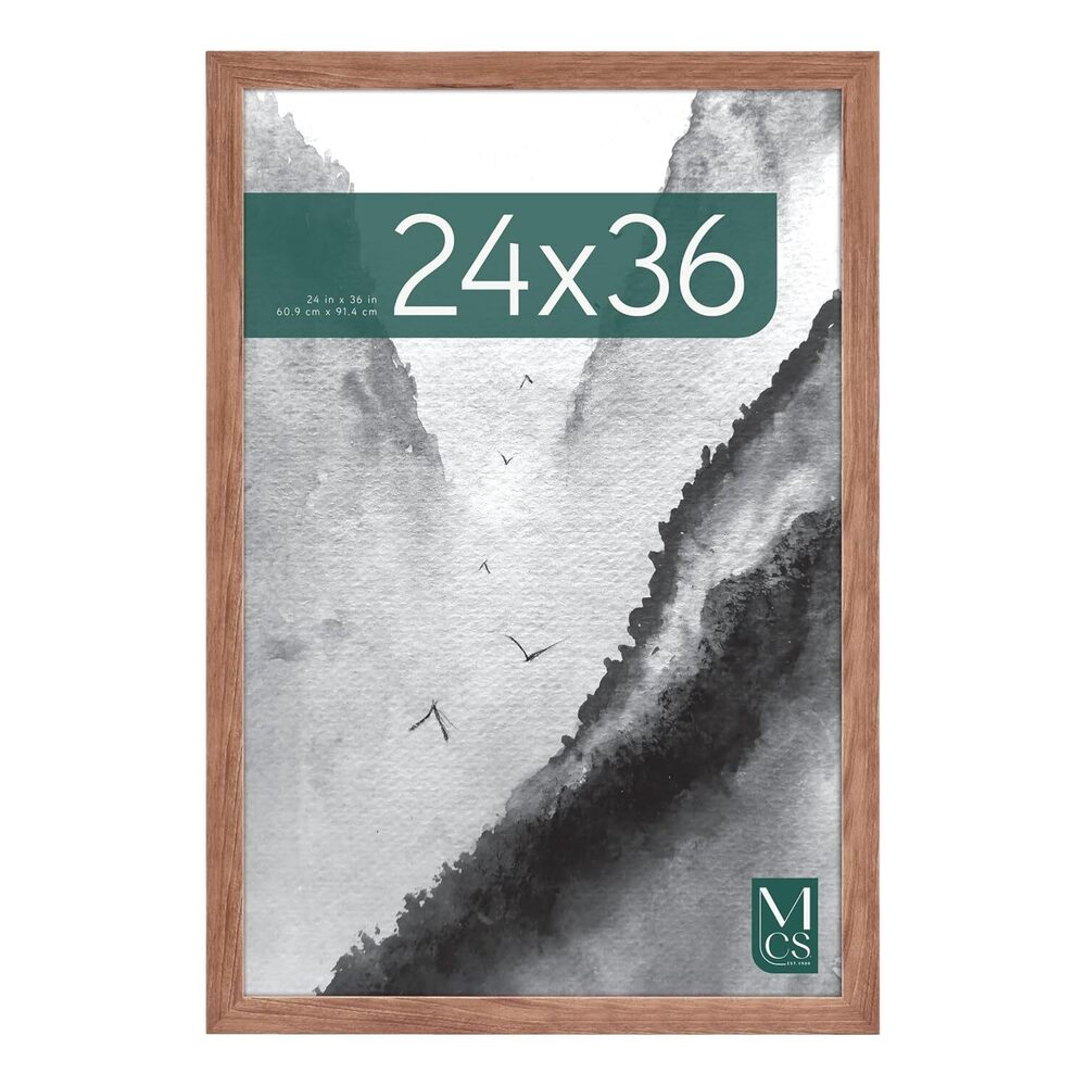 Museum Poster Frame 24x36 Medium Oak, Vertical & Horizontal Wall Hanging